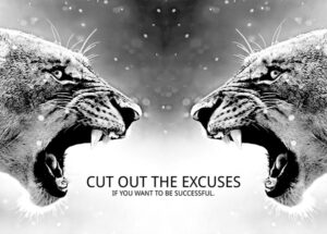 Cut Out The Excuses Animal Motivational Poster (copy)