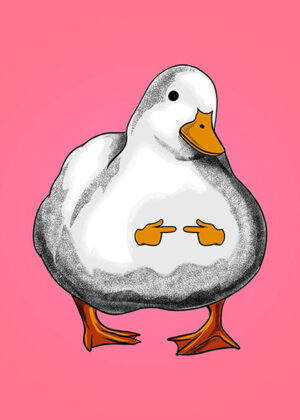 Cute Duck Meme Poster