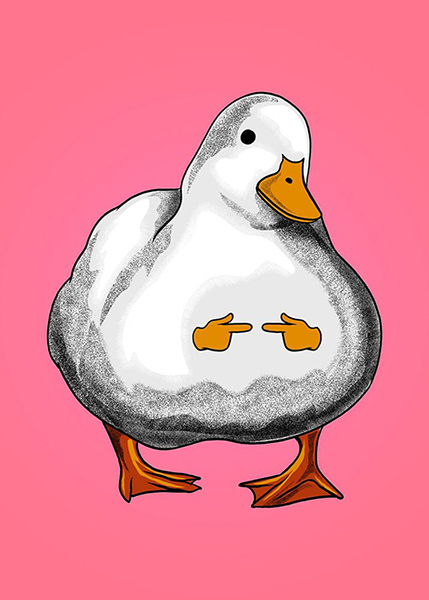 Cute Duck Meme Poster