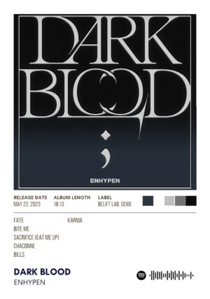 Dark Blood By Enhypen Music Album Poster