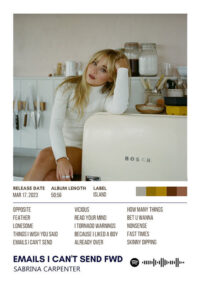 Emails I Cant Send Fwd By Sabrina Carpenter Album Poster