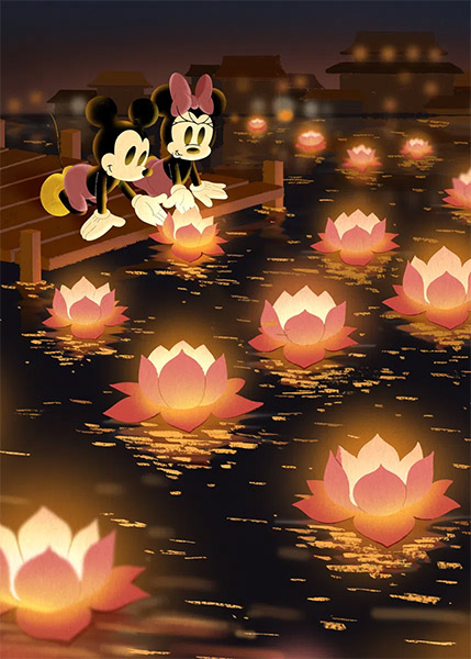 Floating Lotus Glow Poster