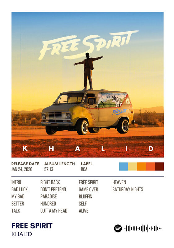 Free Spirit By Khalid Album Poster