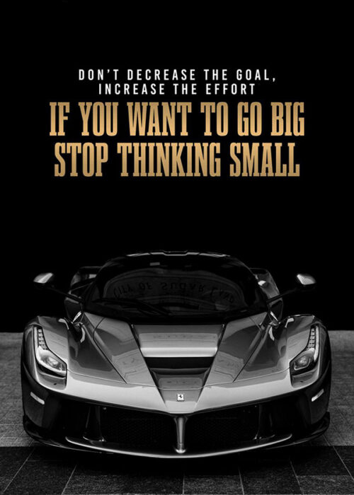 Go Big Not Small Motivation Poster