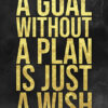 Goal Without A Plan Is Just A Wish Success Poster