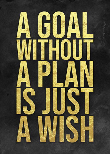 Goal Without A Plan Is Just A Wish Success Poster