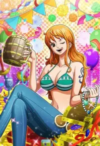 Gold Lady Nami One Piece Poster