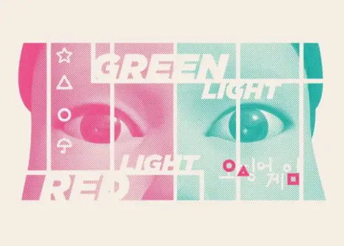 Green Light Red Light Squid Game Poster