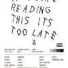 If You Are Reading This Its Too Late By Drake Music Album Poster