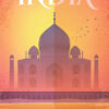 India Taj Mahal Travel Poster