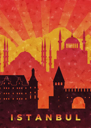 Istanbul Turkey Travel Poster