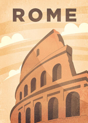 Italy Rome Travel Poster