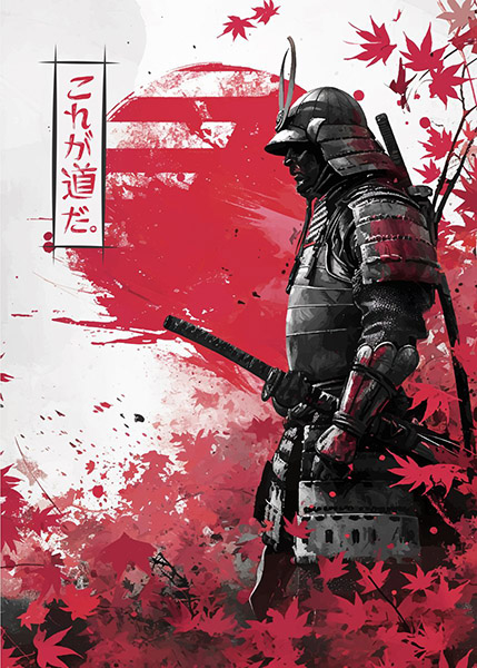 Japanese Ghost Samurai Warrior Poster