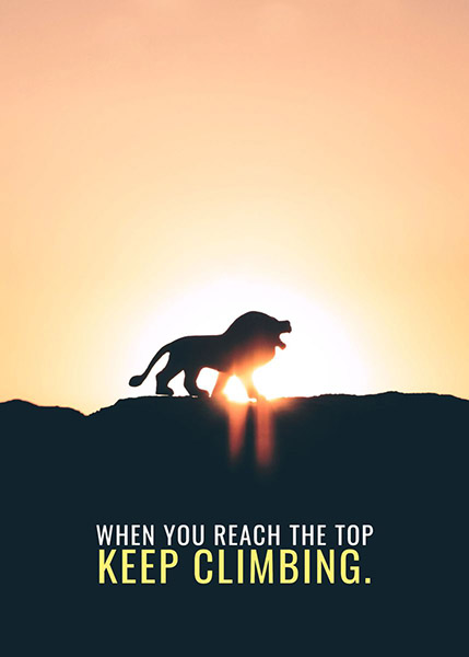 Keep Climbing Motivational Poster