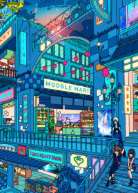 Kingdom Shopping District Pop Pastel Poster