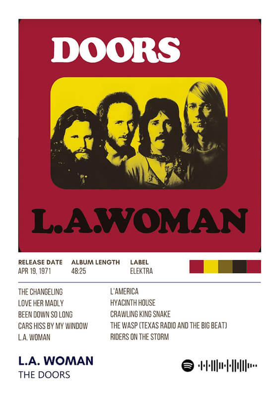 L A Woman By The Doors Album Poster