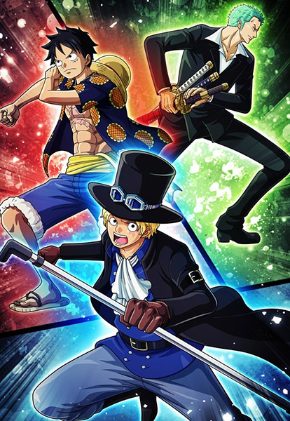 Luffy Ace Zoro One Piece Poster