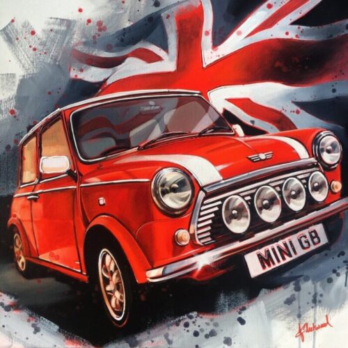 Mini Cooper London England Poster