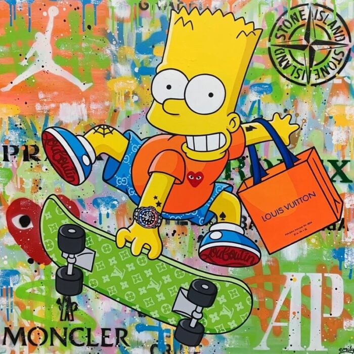 Monopoly Rich Bart Simpson Poster