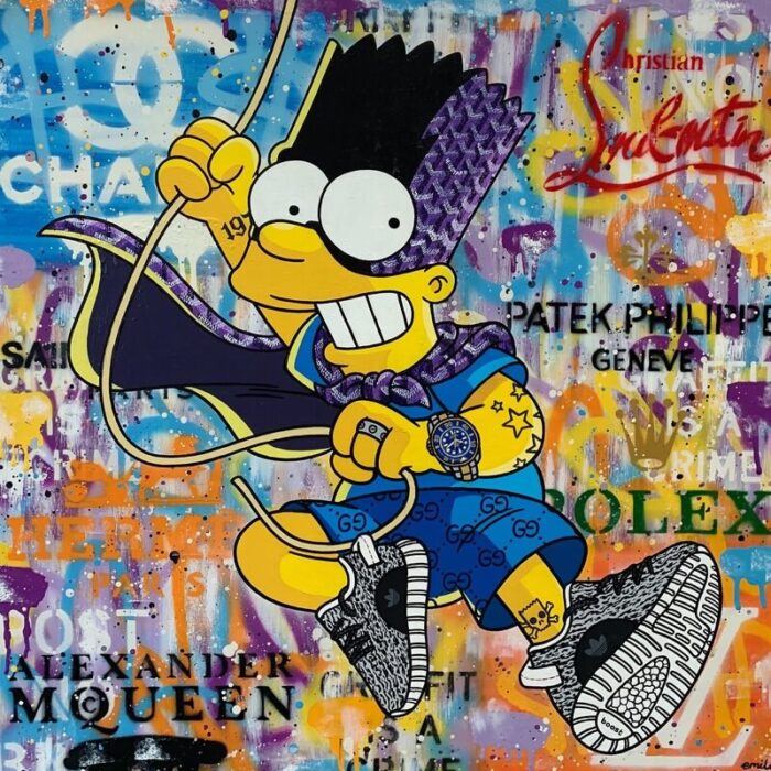 Monopoly Rich Bart Simpson Poster