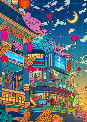 Moon Festival Pop Pastel Poster