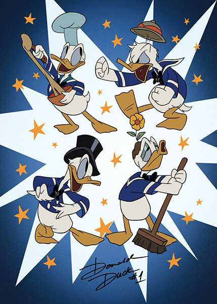 Multi Donald Stars Poster