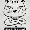 Multitasking Cat Poster