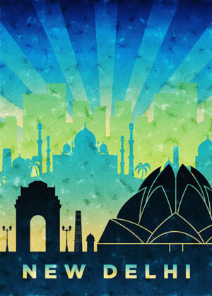 New Delhi Travel Poster