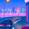 Night Drive Pop Pastel Poster