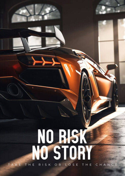 No Risk No Story Motivation Poster