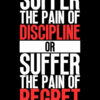 Pain Of Discipline Or Regret Success Motivational Quote Poster