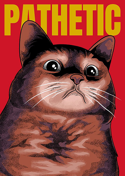 Pathetic Cat Meme Poster