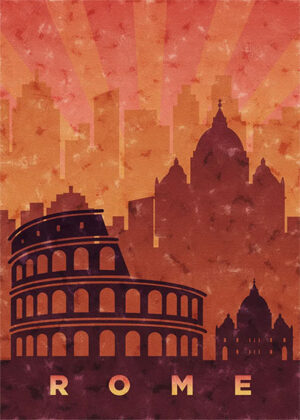 Rome Italy Travel Poster