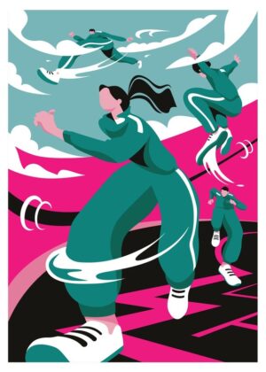 Running Stadium Squid Game Poster