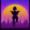 Saiyan Prince Dragon Ball Retro Poster