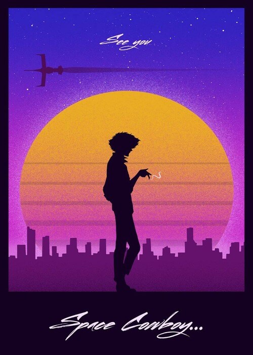 Space Cowboy Retro Poster