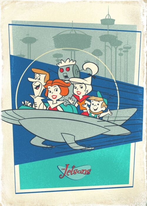 Space Trip The Jetsons Family Poster