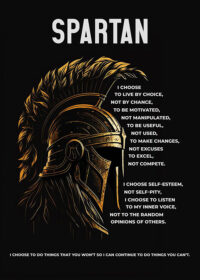 Spartan Motivational Quote Poster