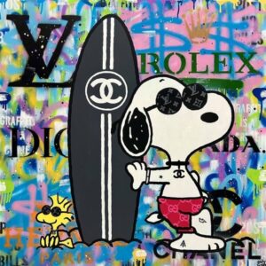 Surfs Up Snoopy Poster