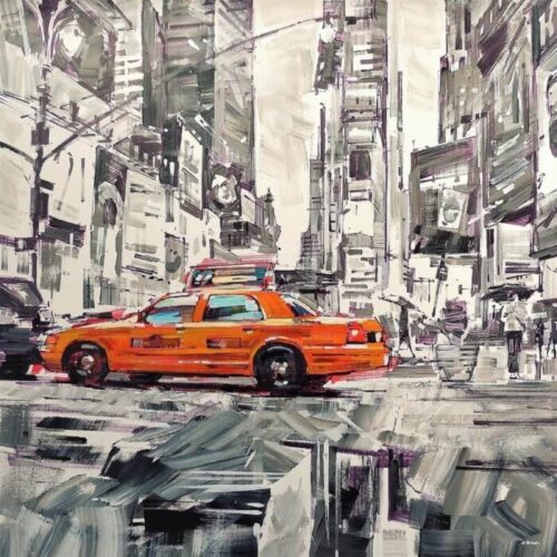 Taxi Ride Around Newyork Poster