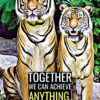 Together We Can Achieve Anything Animal Motivational Poster