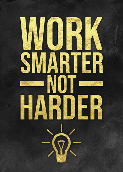 Work Harder Not Smarter Success Poster