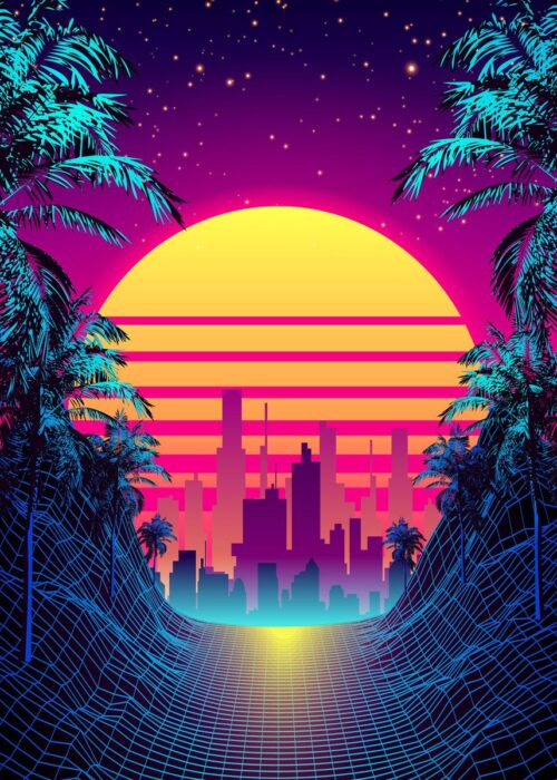 Miami city Retro Poster