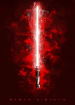 Darth Sidious Lightsaber Star Wars Poster