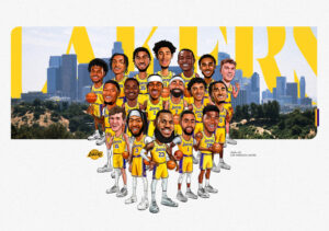 Lakers Club Basketball Chibi Poster