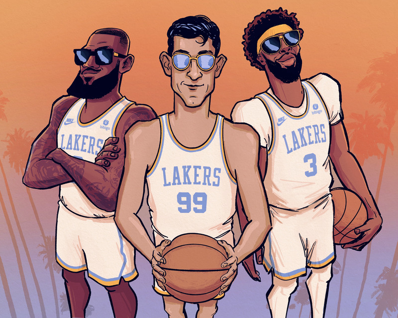 Lakers jack perkins mikan Lofi vibes Basketball Poster