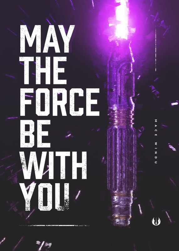 Mace May the Force be with you Star Wars Poster