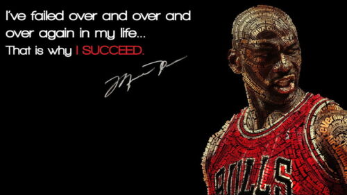 Michael Jordan - Failed Over and Over Motivational Poster