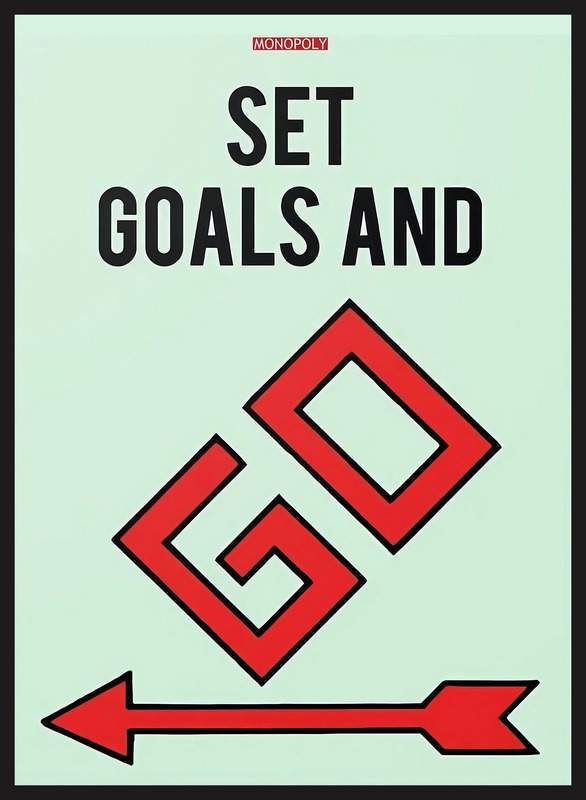 Monopoly - Set Goals and Go Poster