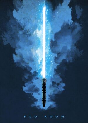 Plo Koon Lightsaber Star Wars Poster